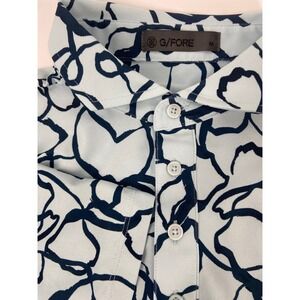 G/FORE‎  Short Sleeve Polo Shirt Light & Dark Blue Abstract Print Golf Size M